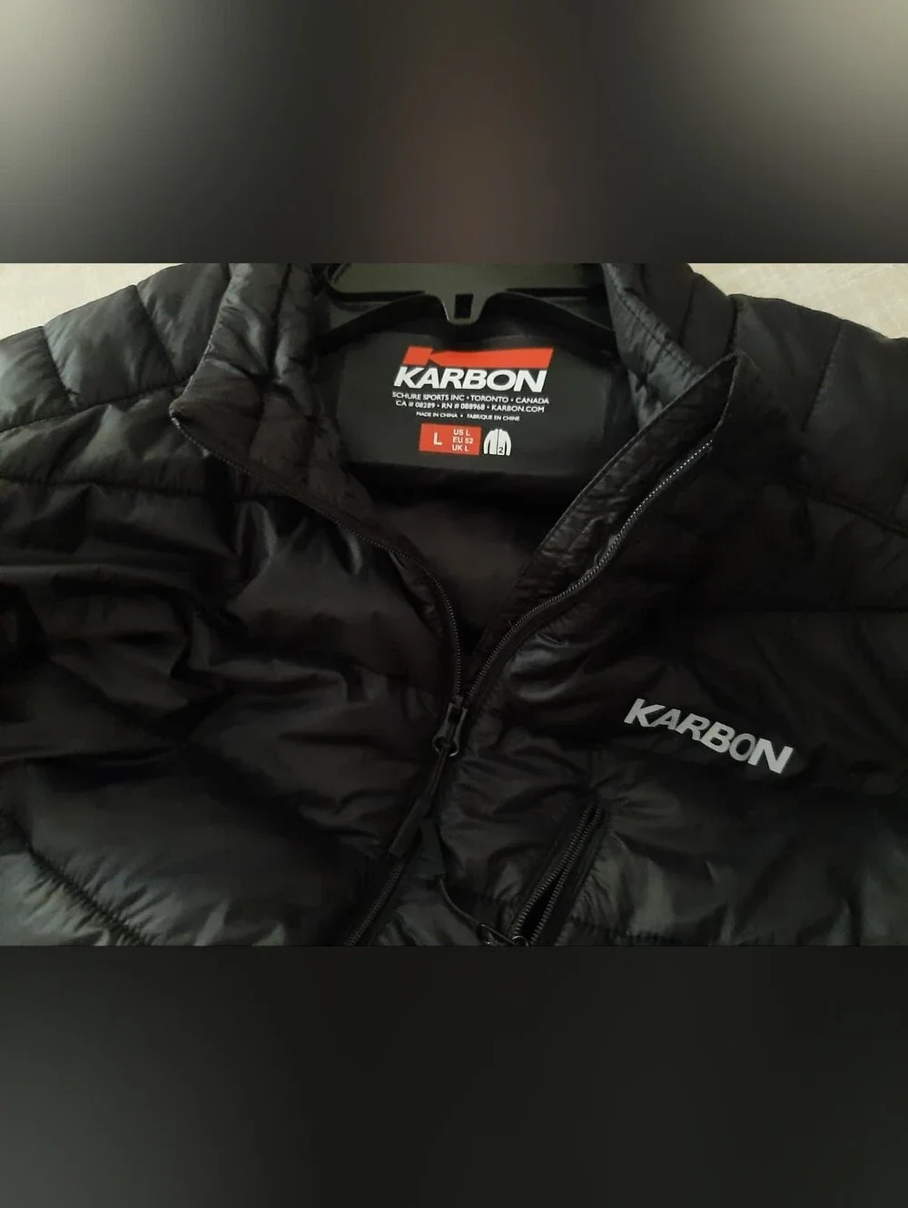 Karbon Puffer Men’s Black Quilted Insulated Jacket